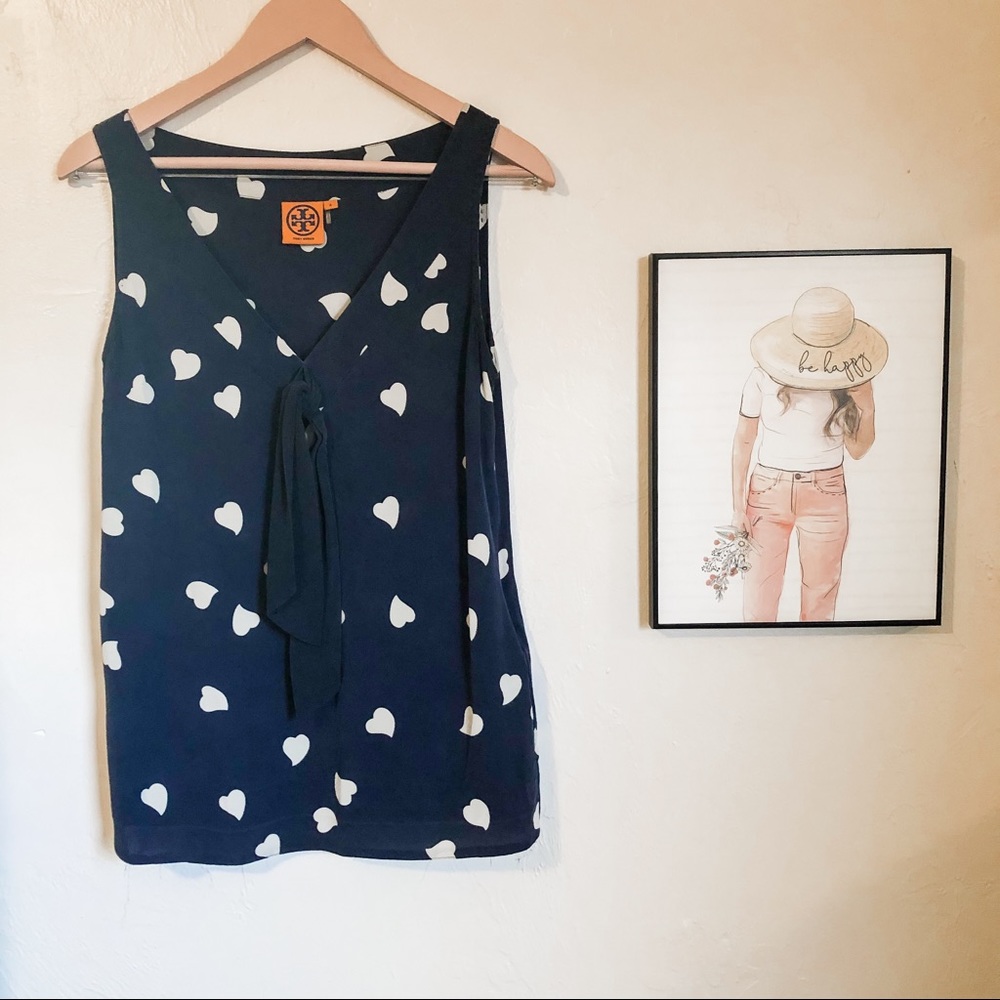 Navy Tory Burch Sleeveless Blouse, 8 Pre-loved